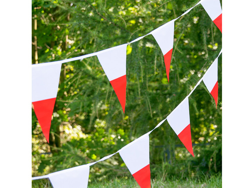 Lengyelország zászló függő zászló - 27x19 cm - 5.5 m