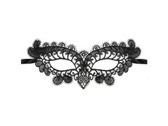 Csipke bagoly maszk fekete - 1 db.