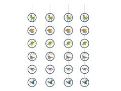 Akasztós dekoráció Dinoszauruszok - 130 cm - 4 db.