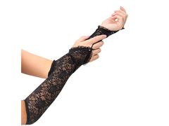 Fekete csipkekesztyű - 40 cm - 1 db.