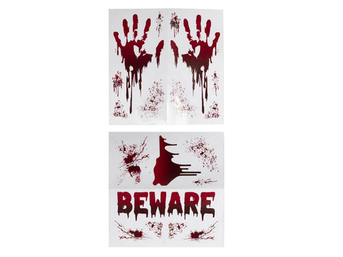 Ablak dekoráció Véres lábnyomok