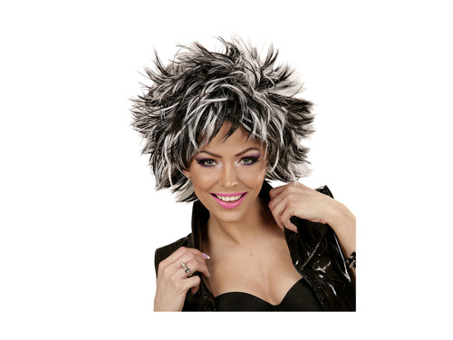 Fekete-fehér gőzölgő paróka