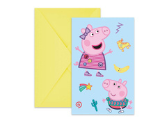 Peppa Pig születésnapi meghívók - 6 db.
