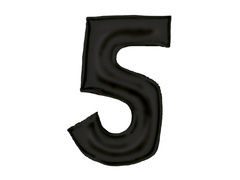 Szaténfólia lufi 5 fekete - 86 cm - 1 db.