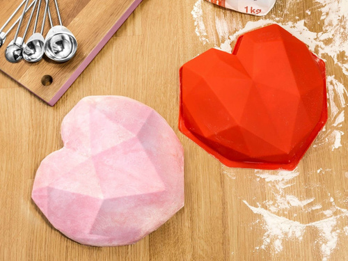 3D szív tortaforma - 1 db.