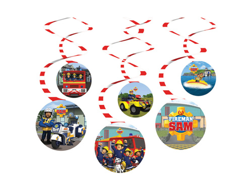 Tűzoltó Sam medál dekoráció - 6 db.