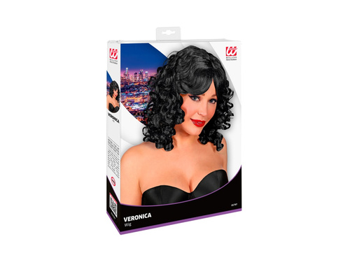 Veronica fekete göndör paróka