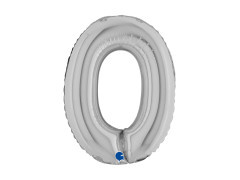 Fólia lufi 0 ezüst - 14" - 1 db.