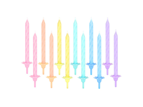 Színes születésnapi gyertyák - 6 cm - 12 db.