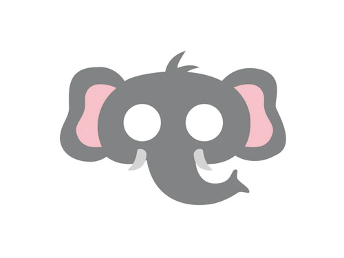 Filc maszk Elefánt - 1 db.