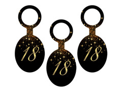 Pezsgő vodka medálok 18. születésnapra - 8 db.