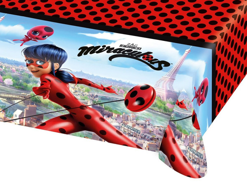 Miraculum születésnapi poharak, tányérok és papírszalvéták készlet + terítő - 37 db.