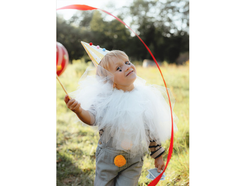 Papír sapkák pom-pomokkal - 6 db.