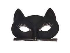 Fekete macska farsangi maszk - 1 db.