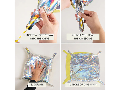 Fólia léggömbök négyzetek piszkos rózsaszín - 35 x 35 cm - 4 db.