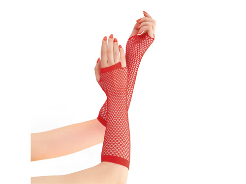 Piros hálós kesztyű - 24 cm