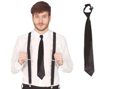 Fekete nyakkendő - 47 cm - 1 db.