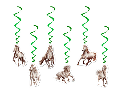 Lógó születésnapi dekoráció Lovak- 6 db.