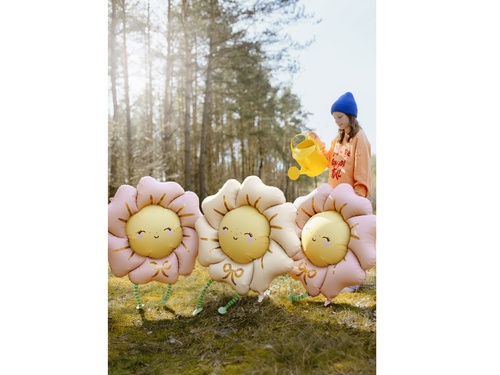 Walking Flower léggömb - világos bézs - 104 x 104 cm - 1 db.