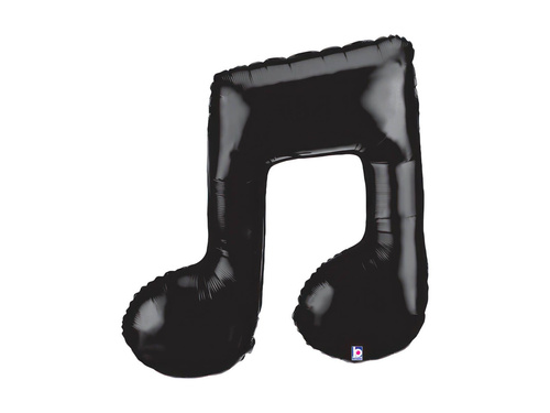 Fólia léggömb alak Fekete jegyzet dupla - 34" - 1 db.