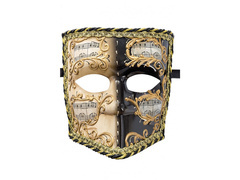 Fekete és arany farsangi maszk Pentacle