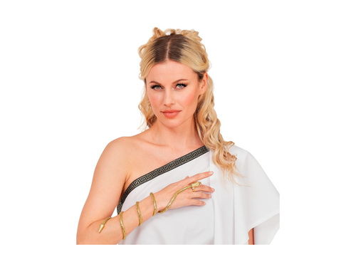 Arany karkötő-gyűrű kígyóval