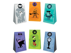 Szörnyek papírzacskók édességekhez - 6 db.
