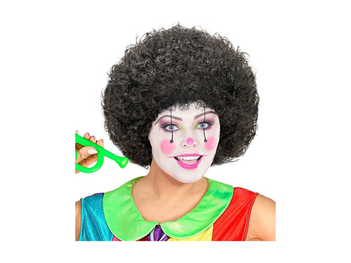 Fekete bohóc paróka afro haj