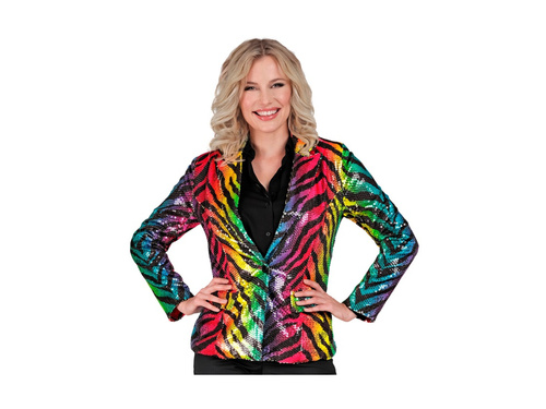 Party Fashion party kabát - szivárványos tigris motívummal