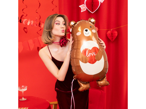 Mackós fólialufi szívvel - 48x79 cm - 1 db.