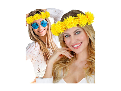 Sárga virágos fejpánt