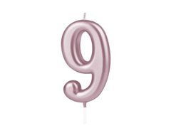 Rózsaarany számgyertya - 9 - kilenc