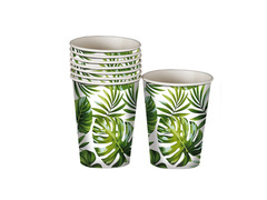 Tropical Leaves papírpoharak - 240 ml - 6 db.