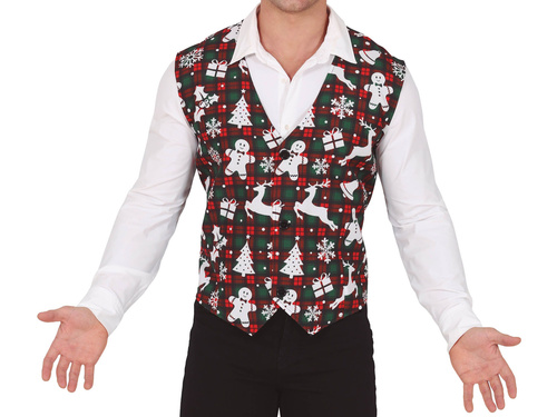 Karácsonyi mellény egy férfi számára