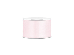 Szatén szalag, púderrózsaszín, 38 mm / 25 m, 1 db.