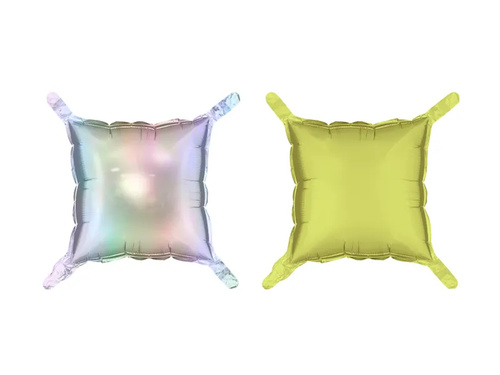 Fólialufi Holografikus sárga négyzetek - 35 x 35 cm - 4 db.