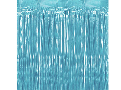 Függöny - ajtófüggöny kék metál - 250 cm x 100 cm