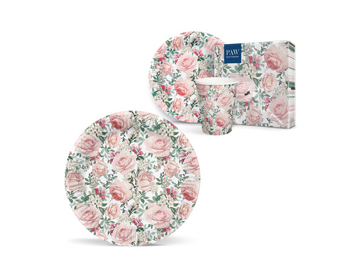 Papírtányérok Rózsa - 18 cm - 8 db.