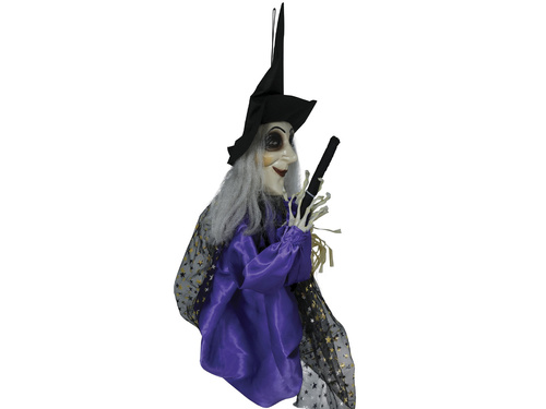 Akasztós dekoráció Boszorkány seprűnyélen - 75 cm - 1 db.