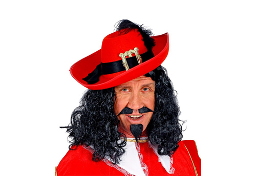 Muskétás paróka bajusszal és kecskeszakállal