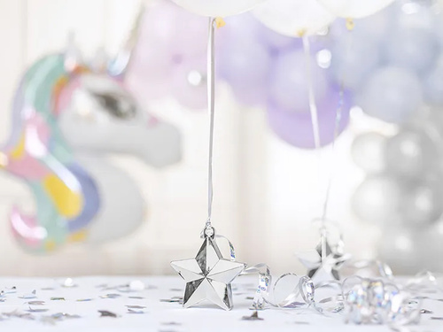 Héliummal töltött léggömb súly - Ezüst csillag - 175 g.