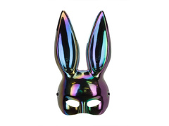 Nyúlfül maszk - fekete - 16.5x34cm - 1 db.