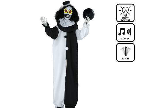 Álló dekoráció Bohóc csontváz - 170 cm - 1 db.