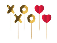 XoXo cupcake picks - 6 db.