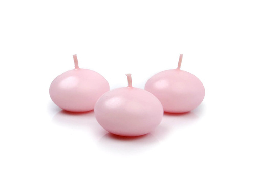 Lebegő korongos gyertyalátét, 40mm, rózsaszín, 1 db