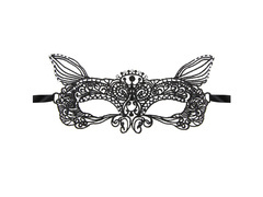 Csipke farkas maszk fekete - 1 db.