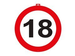 Ajtódíszítés tiltó tábla 18 - 1 db.