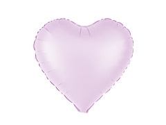 Lila szív fólialufi - 45 cm - 1 db.