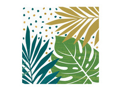 Trópusi levelek szalvéta - 33 cm - 16 db.