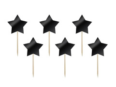 Fekete csillagtollak - 7 cm - 6 db.